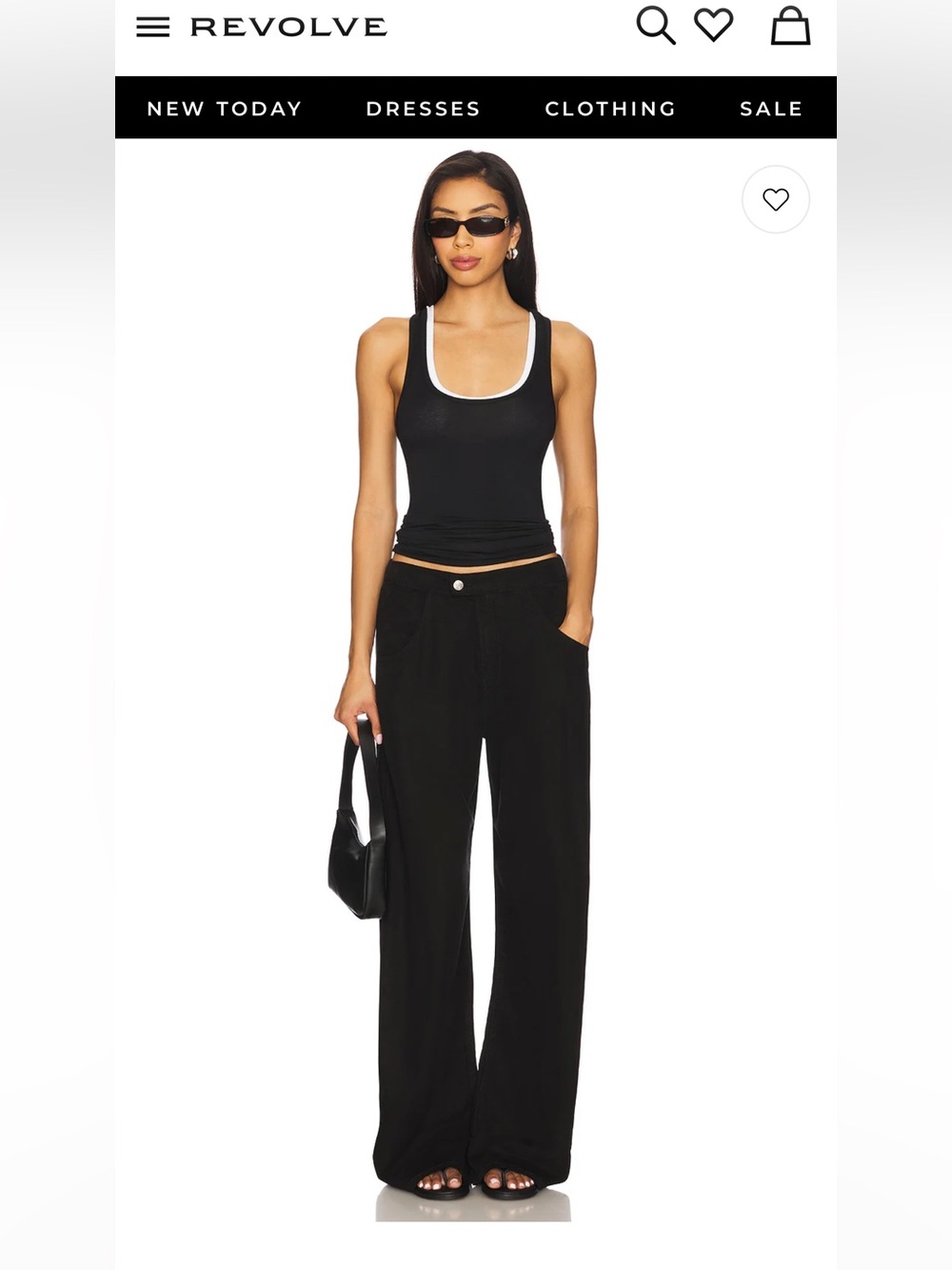 REVOLVE - EB Denim - SOLD OUT - Eddie Bowed Linen Pant in Black Size M